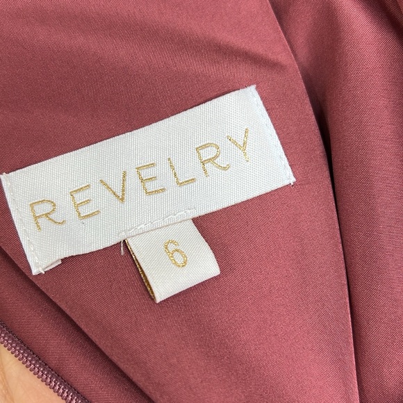 REVELRY NWT Blair Chiffon Dress size 6 Formal Bridal Dress - Picture 6 of 13